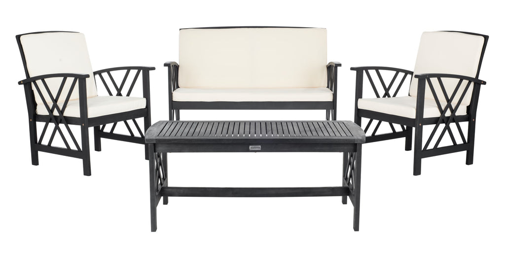 Safavieh Fontana 4 Pc Outdoor Set | Outdoor Sofas, Loveseats & Sectionals |  Modishstore  - 25