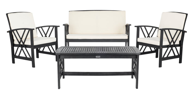 Safavieh Fontana 4 Pc Outdoor Set | Outdoor Sofas, Loveseats & Sectionals |  Modishstore  - 25