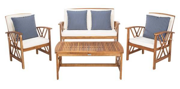 Safavieh Fontana 4 Pc Outdoor Set | Outdoor Sofas, Loveseats & Sectionals |  Modishstore  - 30