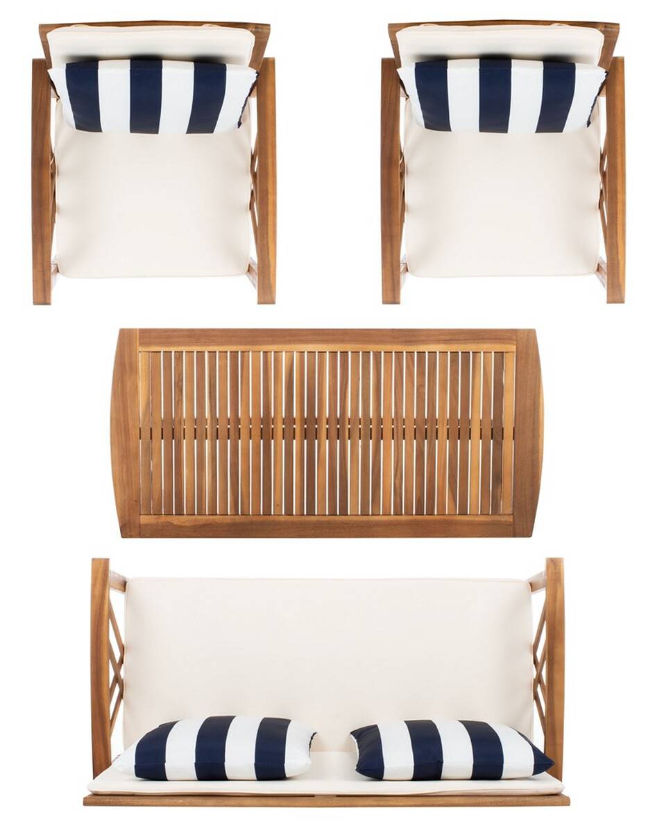 Safavieh Fontana 4 Pc Outdoor Set | Outdoor Sofas, Loveseats & Sectionals |  Modishstore  - 37