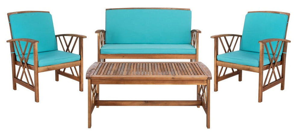 Safavieh Fontana 4 Pc Outdoor Set | Outdoor Sofas, Loveseats & Sectionals |  Modishstore  - 13
