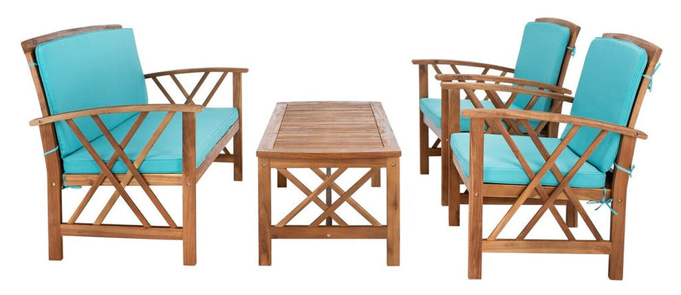 Safavieh Fontana 4 Pc Outdoor Set | Outdoor Sofas, Loveseats & Sectionals |  Modishstore  - 20