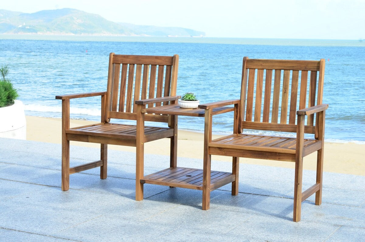 Safavieh Brea Twin Seat Bench | Outdoor Stools & Benches | Modishstore - 1
