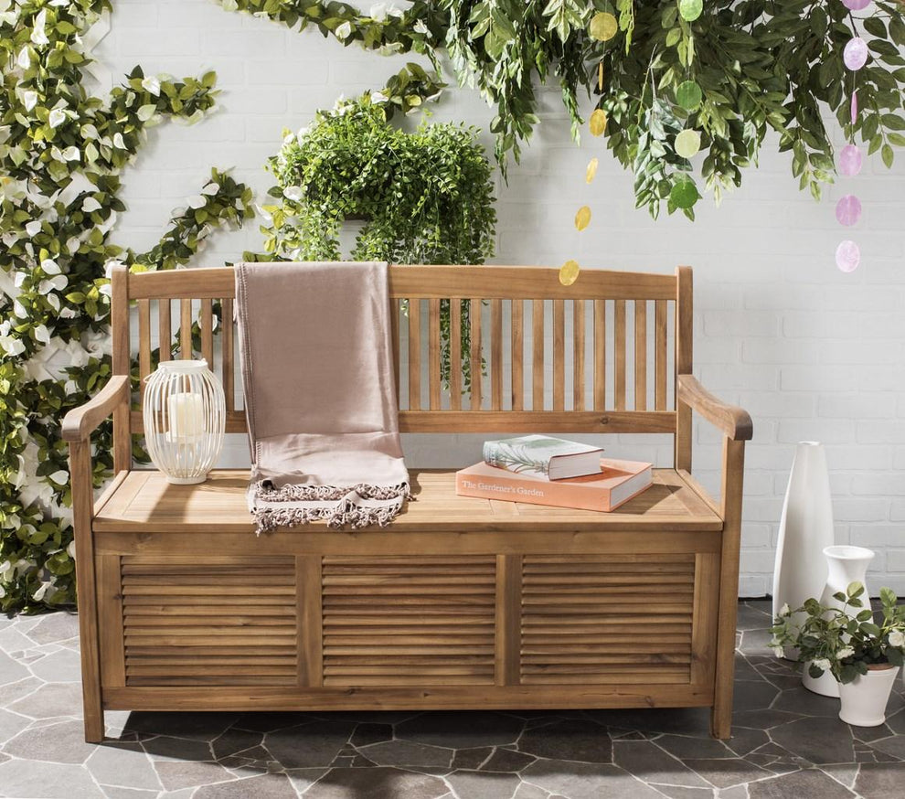 Safavieh Brisbane Storage Bench | Outdoor Stools & Benches | Modishstore - 14