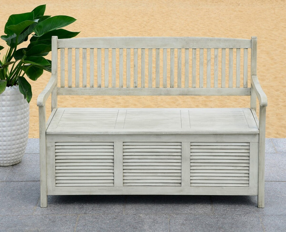 Safavieh Brisbane Storage Bench | Outdoor Stools & Benches | Modishstore - 1