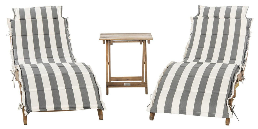 Safavieh Pacifica 3 Piece Lounge Set | Outdoor Chaise Lounges |  Modishstore  - 2