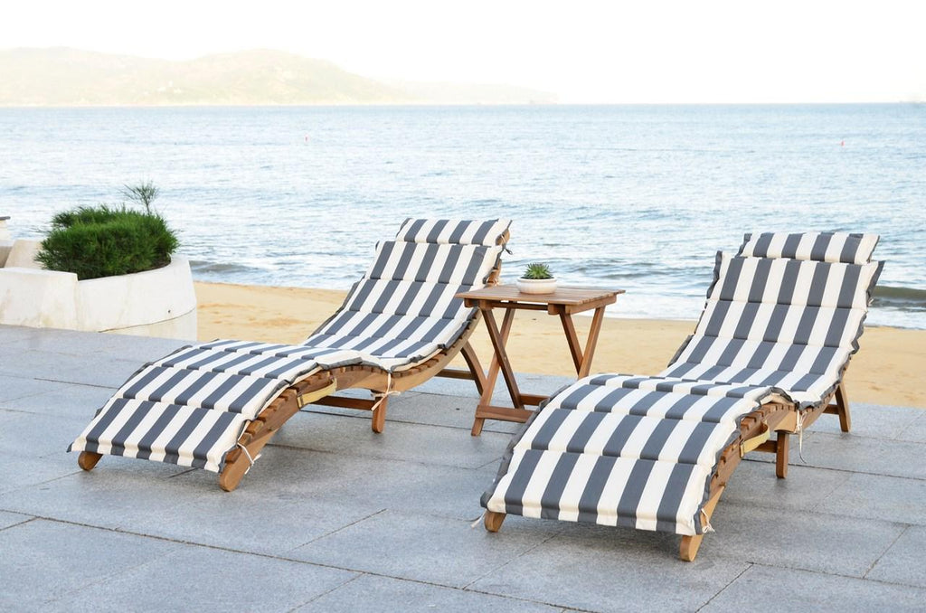Safavieh Pacifica 3 Piece Lounge Set | Outdoor Chaise Lounges |  Modishstore 