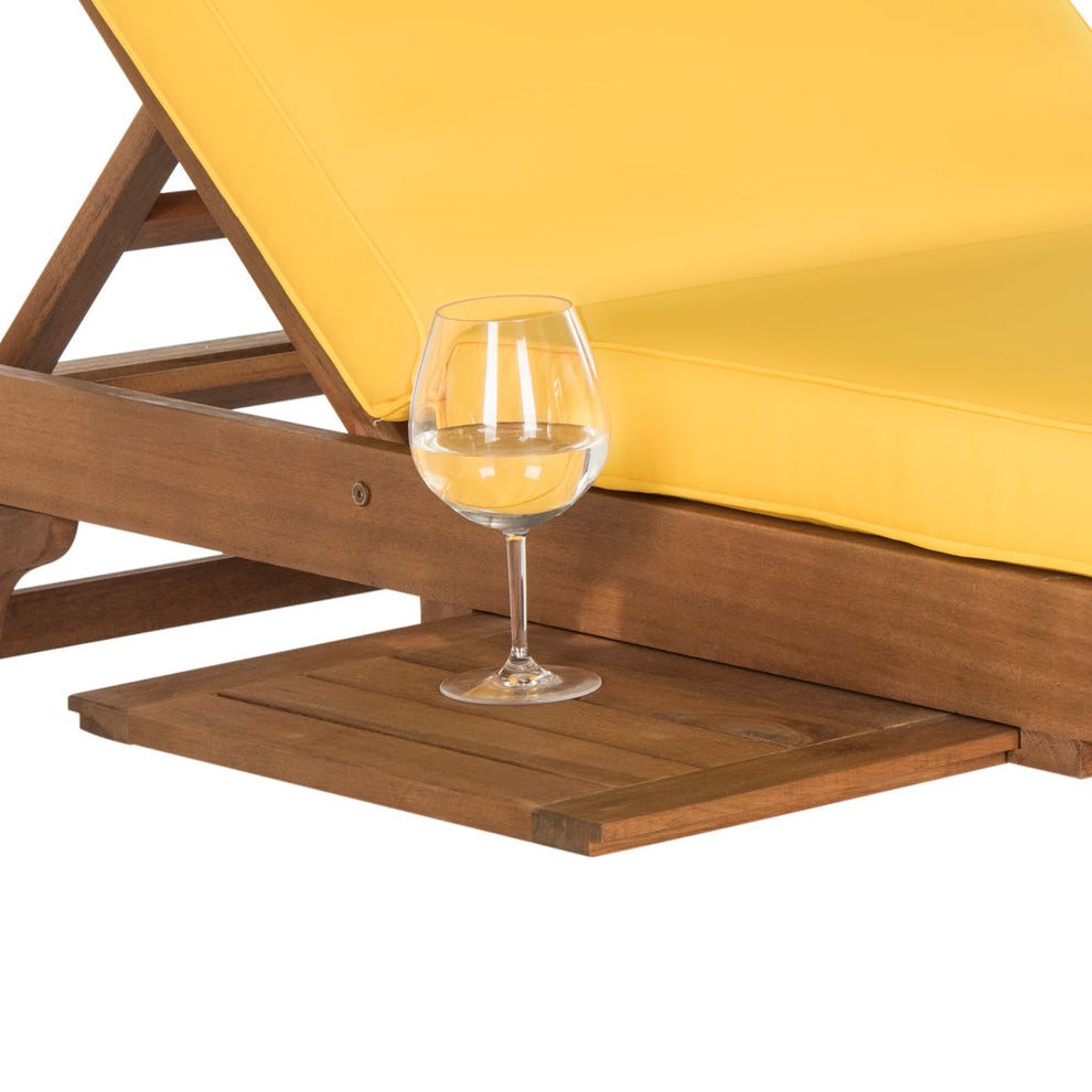 Safavieh Newport Chaise Lounge Chair With Side Table | Outdoor Recliners & Lounge Chairs | Modishstore - 4