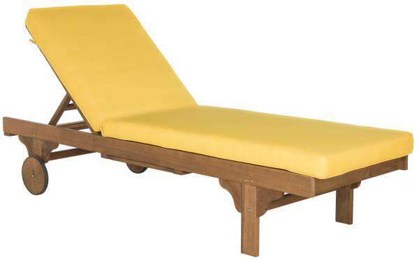 Safavieh Newport Chaise Lounge Chair With Side Table | Outdoor Recliners & Lounge Chairs | Modishstore - 1