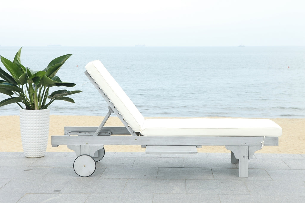 Safavieh Newport Chaise Lounge Chair With Side Table | Outdoor Recliners & Lounge Chairs | Modishstore - 24