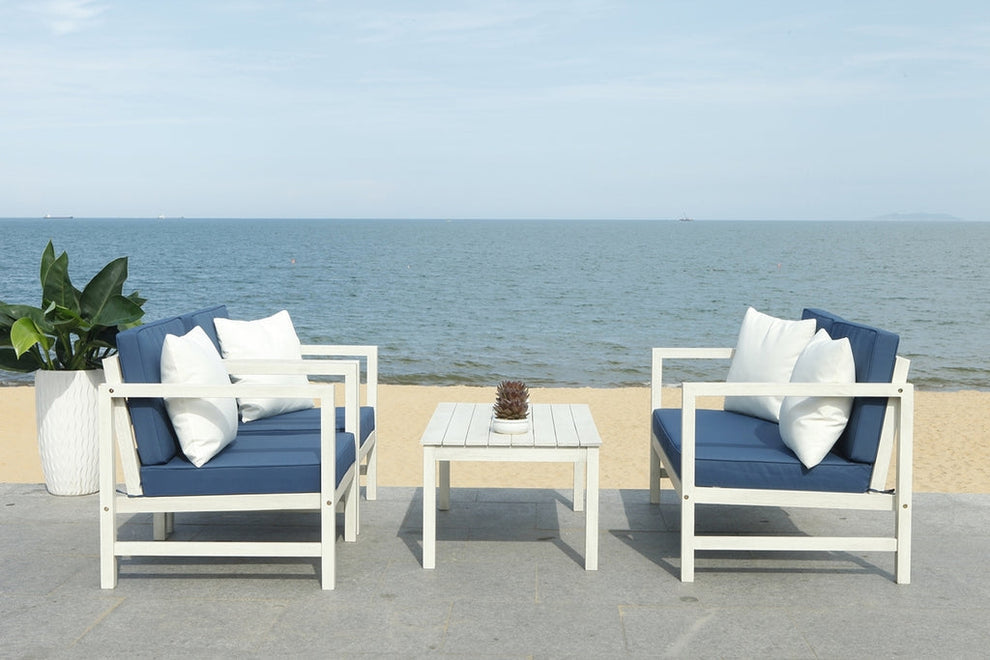 Safavieh Montez 4 Pc Outdoor Set With Accent Pillows | Outdoor Sofas, Loveseats & Sectionals |  Modishstore  - 18
