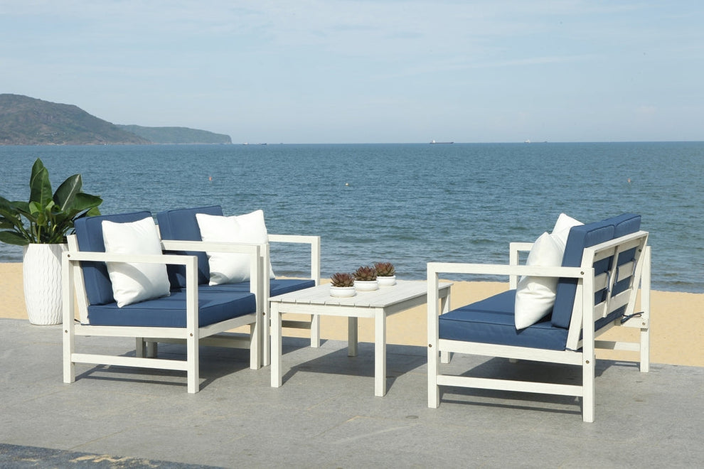 Safavieh Montez 4 Pc Outdoor Set With Accent Pillows | Outdoor Sofas, Loveseats & Sectionals |  Modishstore  - 15