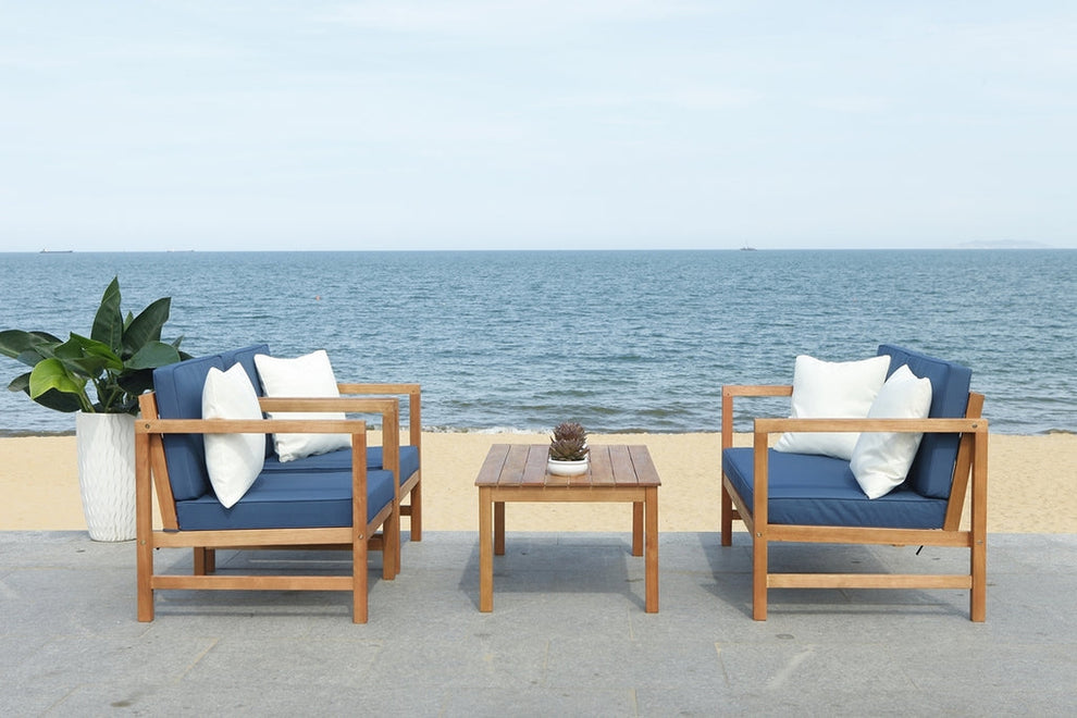 Safavieh Montez 4 Pc Outdoor Set With Accent Pillows | Outdoor Sofas, Loveseats & Sectionals |  Modishstore  - 20
