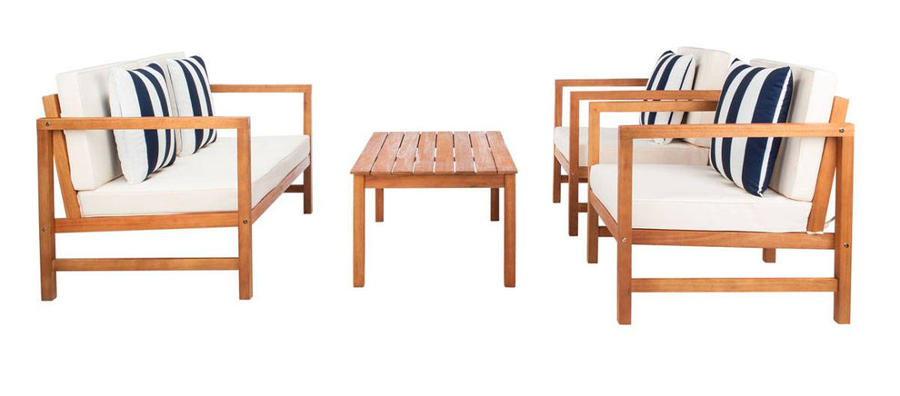 Safavieh Montez 4 Pc Outdoor Set With Accent Pillows | Outdoor Sofas, Loveseats & Sectionals |  Modishstore  - 23