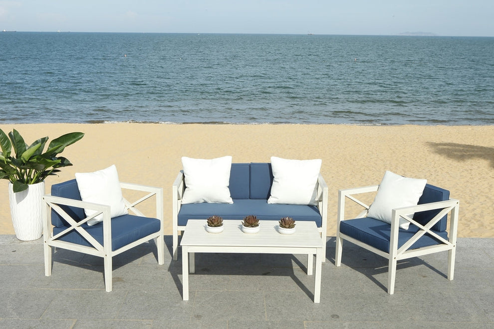 Safavieh Nunzio 4 Pc Outdoor Set With Accent Pillows | Outdoor Sofas, Loveseats & Sectionals | Modishstore - 16