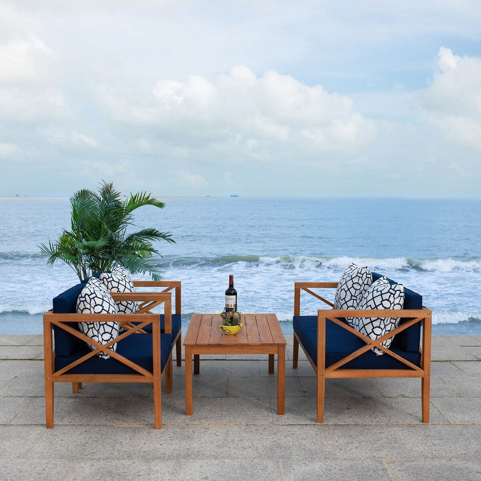 Safavieh Nunzio 4 Piece Set | Outdoor Sofas, Loveseats & Sectionals |  Modishstore  - 12
