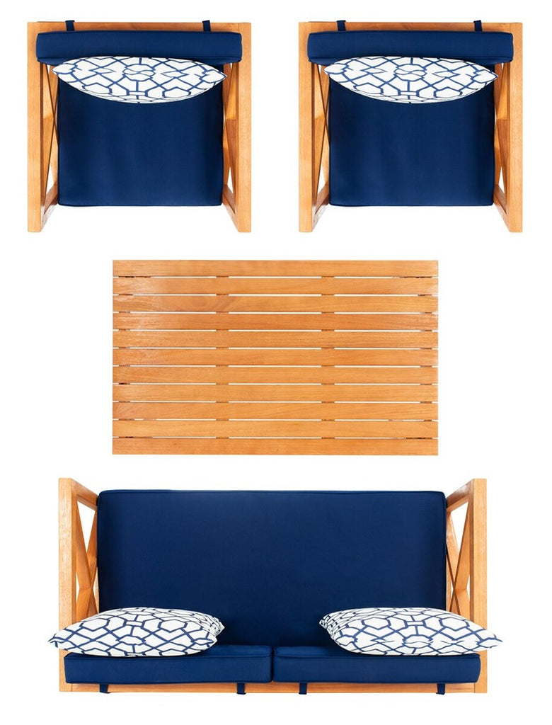 Safavieh Nunzio 4 Piece Set | Outdoor Sofas, Loveseats & Sectionals |  Modishstore  - 14