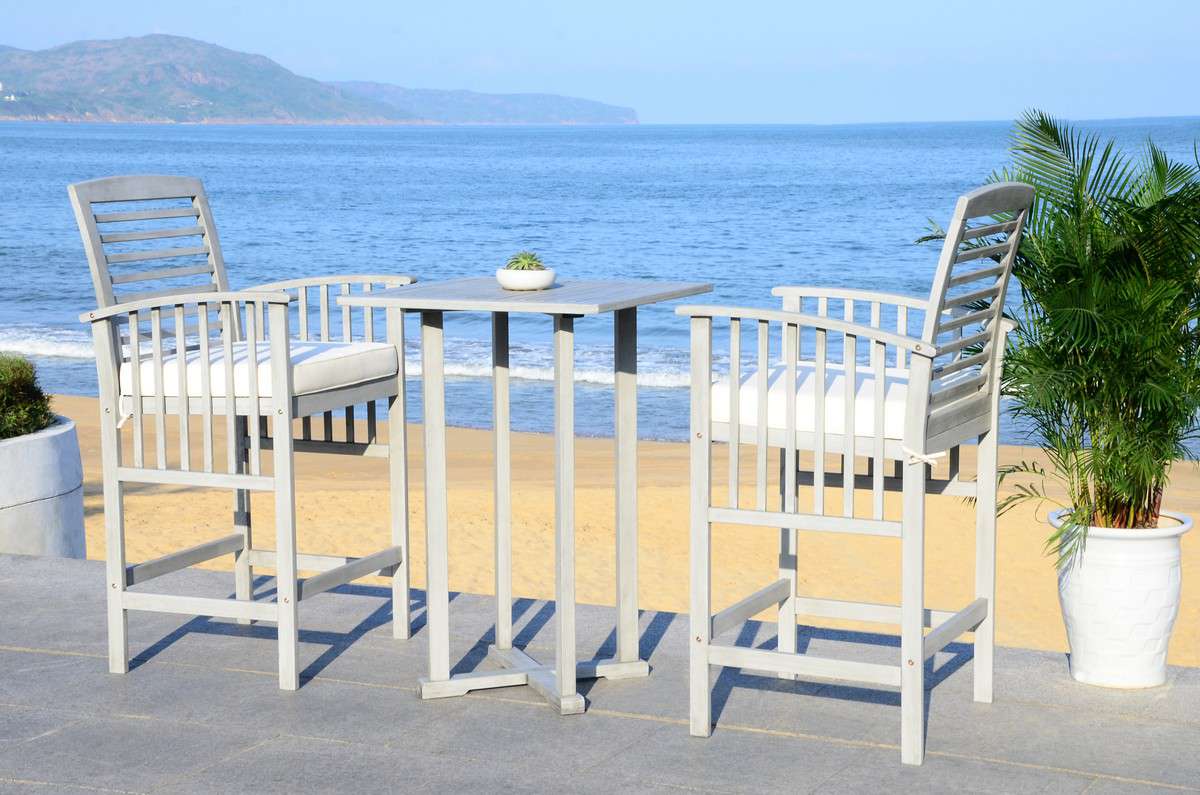 Safavieh Pate 3 Pc Bar 39.8-Inch H Table Bistro Set | Outdoor Dining Sets |  Modishstore  - 6