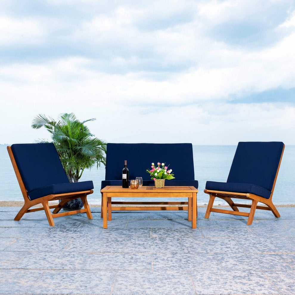 Safavieh Chaston 4 Pc Living Set | Outdoor Sofas, Loveseats & Sectionals |  Modishstore  - 11