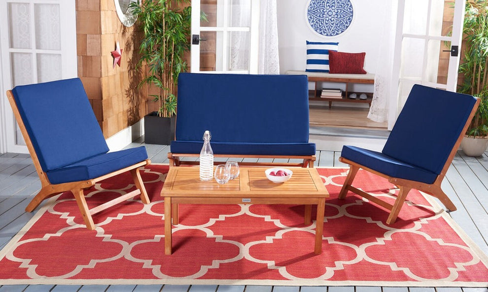 Safavieh Chaston 4 Pc Living Set | Outdoor Sofas, Loveseats & Sectionals |  Modishstore  - 20