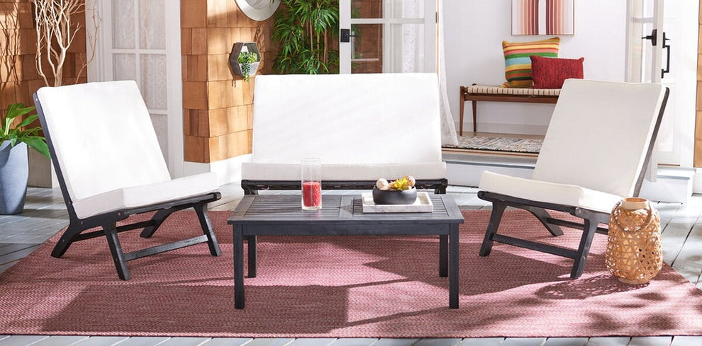Safavieh Chaston 4 Pc Living Set | Outdoor Sofas, Loveseats & Sectionals |  Modishstore  - 42