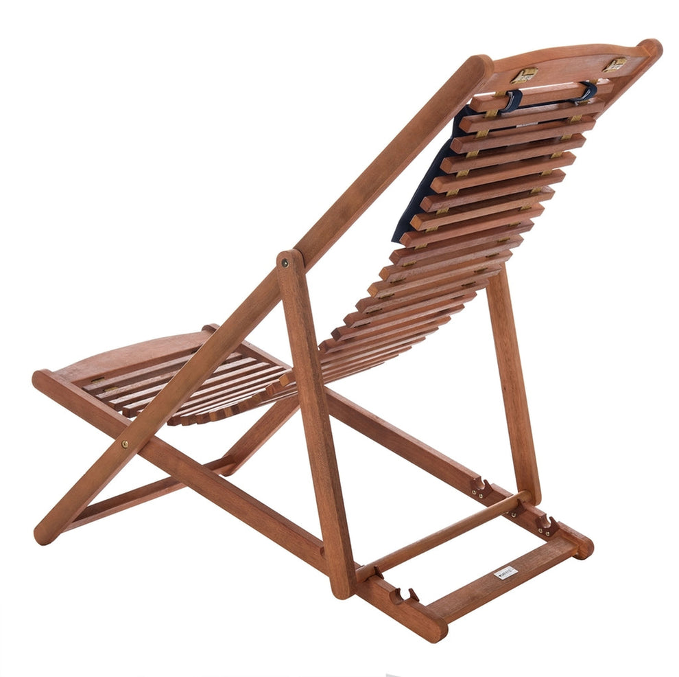Rendi Relax Chair With Pillow - Set Of 2 - Natural, Navy | Outdoor Chaise Lounges |  Modishstore  - 7