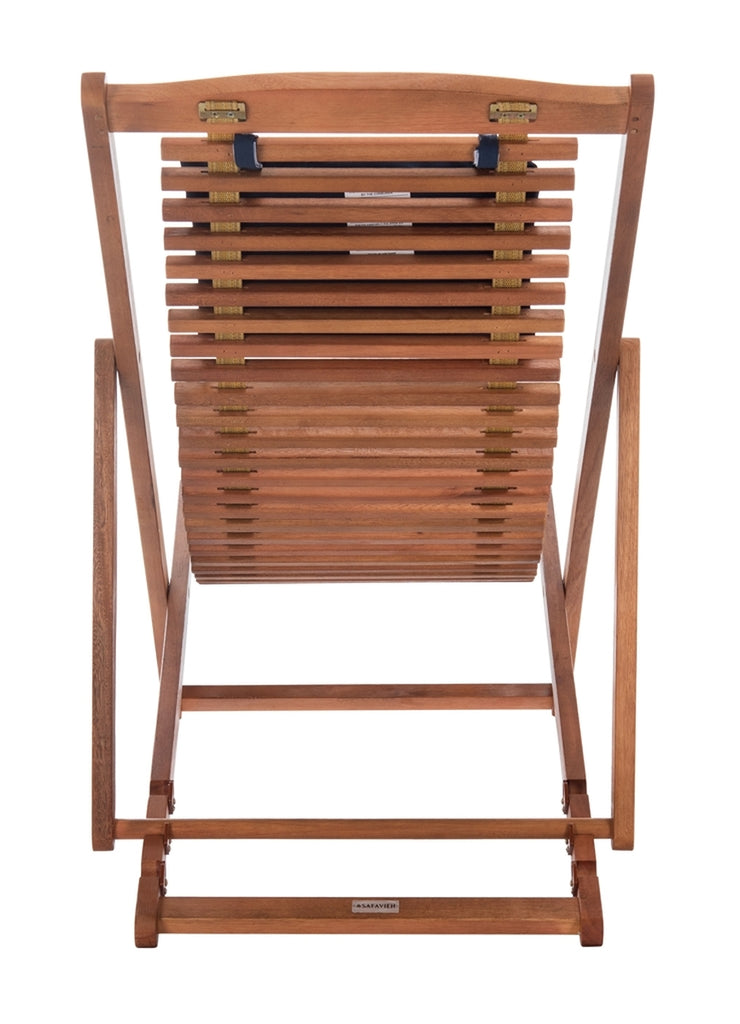 Rendi Relax Chair With Pillow - Set Of 2 - Natural, Navy | Outdoor Chaise Lounges |  Modishstore  - 8