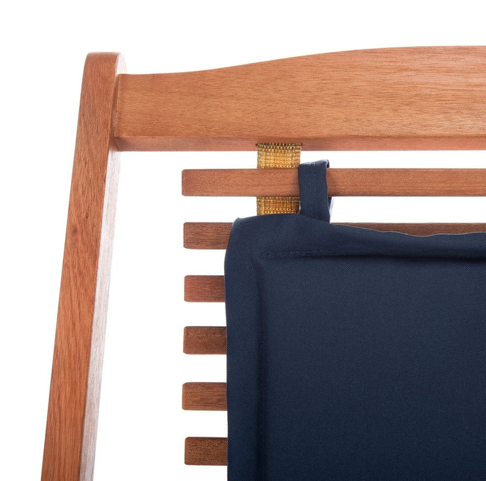 Rendi Relax Chair With Pillow - Set Of 2 - Natural, Navy | Outdoor Chaise Lounges |  Modishstore  - 10