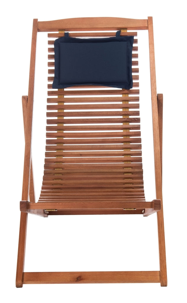 Rendi Relax Chair With Pillow - Set Of 2 - Natural, Navy | Outdoor Chaise Lounges |  Modishstore  - 11
