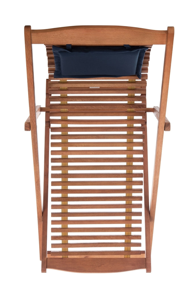 Rendi Relax Chair With Pillow - Set Of 2 - Natural, Navy | Outdoor Chaise Lounges |  Modishstore  - 9