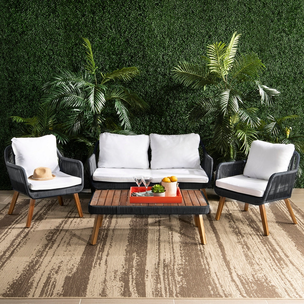 Safavieh Raldin Rope 4 Pc Living Set | Outdoor Patio |  Modishstore  - 18