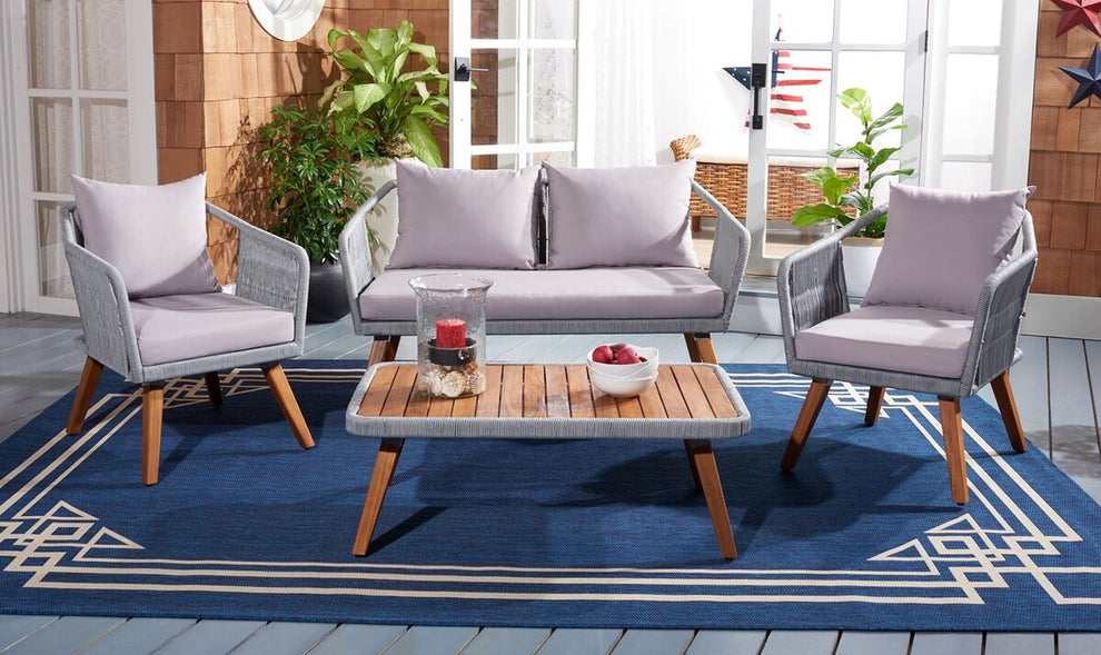 Safavieh Raldin Rope 4 Pc Living Set | Outdoor Patio |  Modishstore  - 14