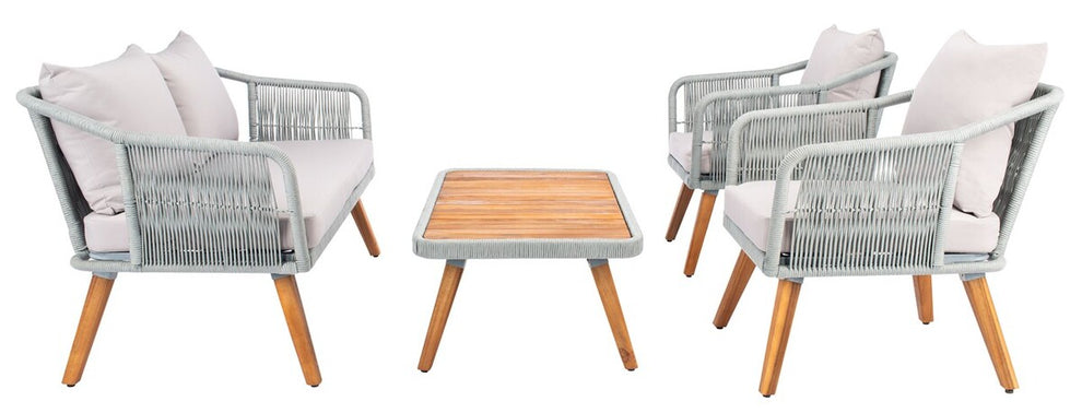 Safavieh Raldin Rope 4 Pc Living Set | Outdoor Patio |  Modishstore  - 16
