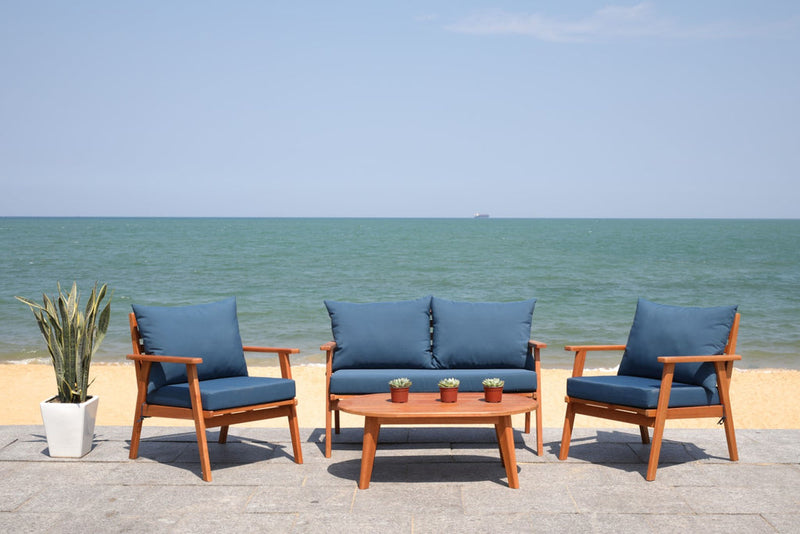 Safavieh Deacon 4 Pc Living Set | Outdoor Sofas, Loveseats & Sectionals |  Modishstore 