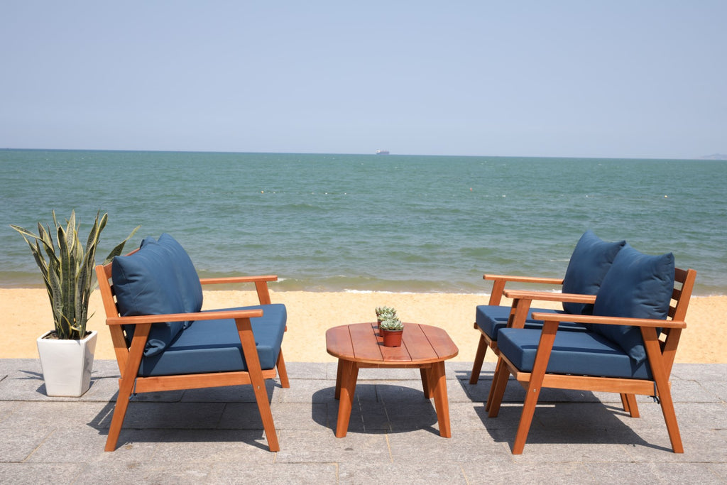 Safavieh Deacon 4 Pc Living Set | Outdoor Sofas, Loveseats & Sectionals |  Modishstore  - 2