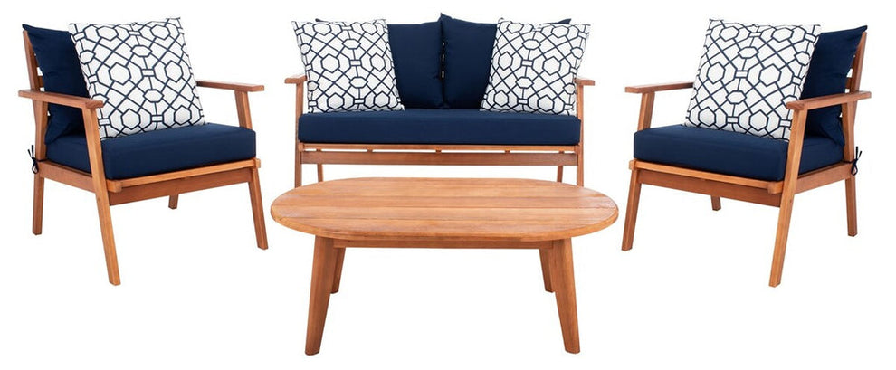 Safavieh Deacon 4 Pc Living Set | Outdoor Sofas, Loveseats & Sectionals |  Modishstore  - 8