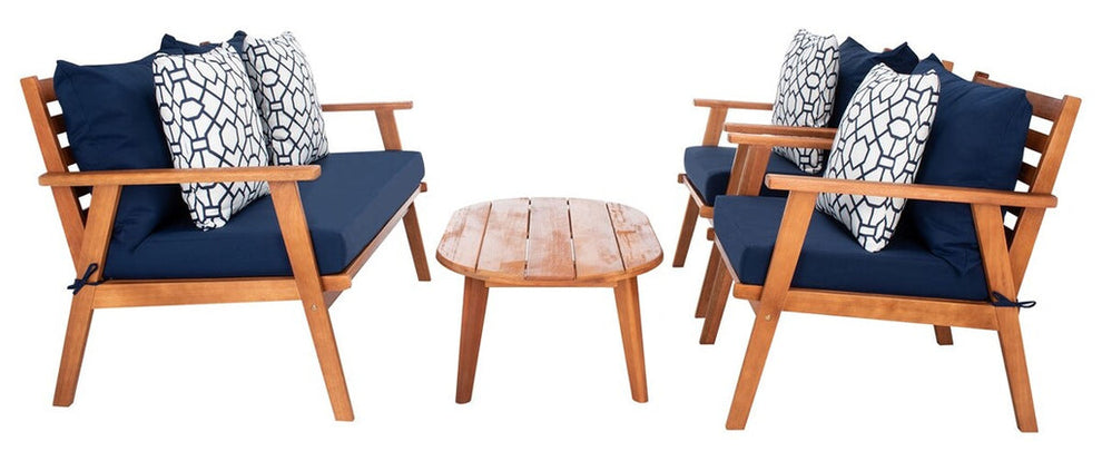 Safavieh Deacon 4 Pc Living Set | Outdoor Sofas, Loveseats & Sectionals |  Modishstore  - 15