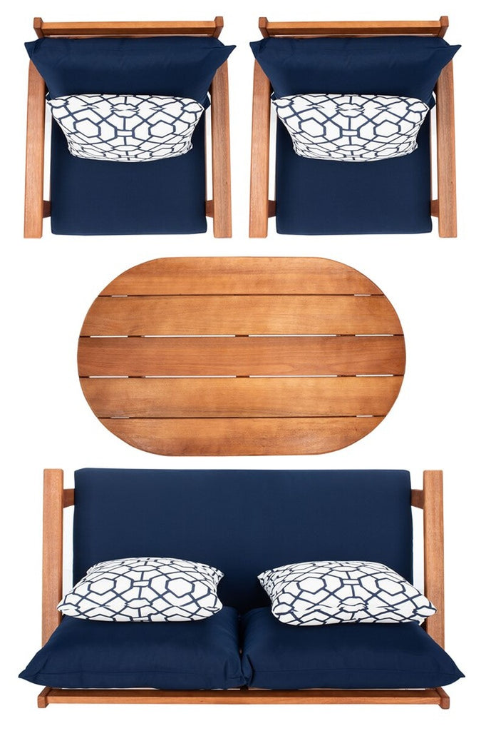 Safavieh Deacon 4 Pc Living Set | Outdoor Sofas, Loveseats & Sectionals |  Modishstore  - 9