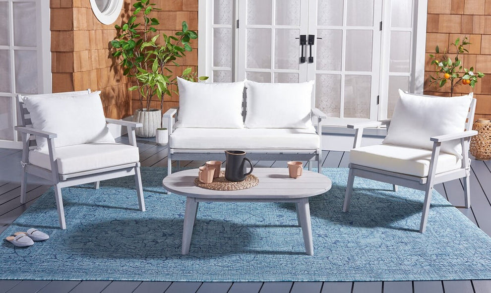 Safavieh Deacon 4 Pc Living Set | Outdoor Sofas, Loveseats & Sectionals |  Modishstore  - 24
