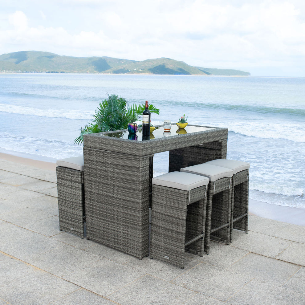 Safavieh Horus Dining Set | Outdoor Dining Sets |  Modishstore  - 6
