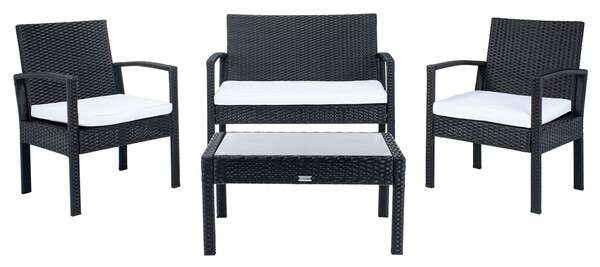 Safavieh Bassey 4Pc Living Set | Outdoor Patio |  Modishstore 
