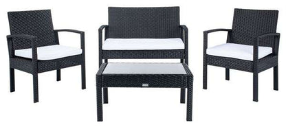 Safavieh Bassey 4Pc Living Set | Outdoor Patio |  Modishstore 