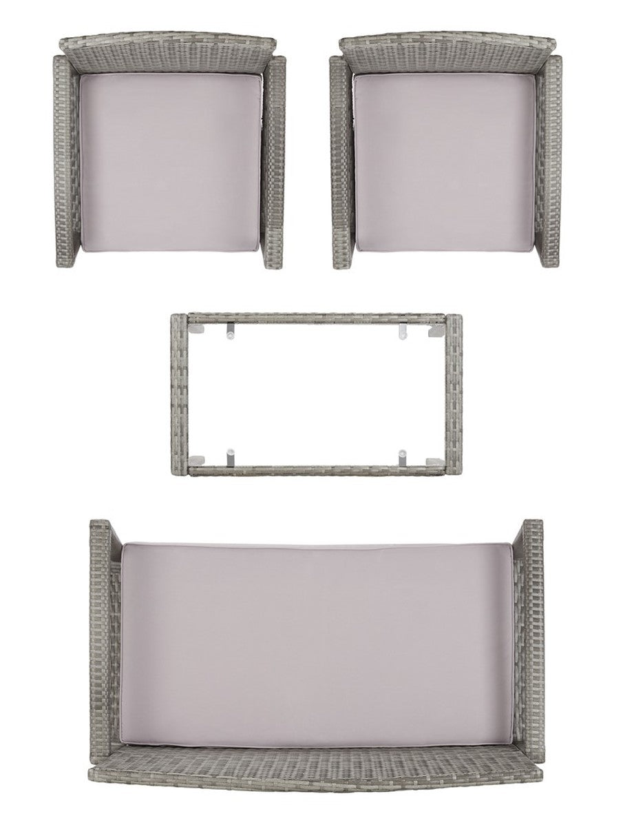Safavieh Bassey 4Pc Living Set | Outdoor Patio |  Modishstore  - 7