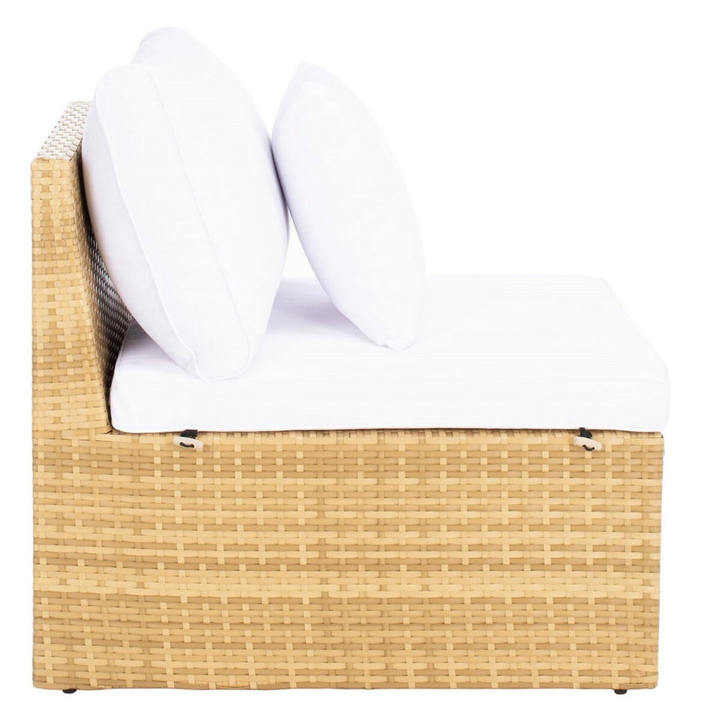 Safavieh Pramla Outdoor Sette With Ottoman | Outdoor Chaise Lounges |  Modishstore  - 34