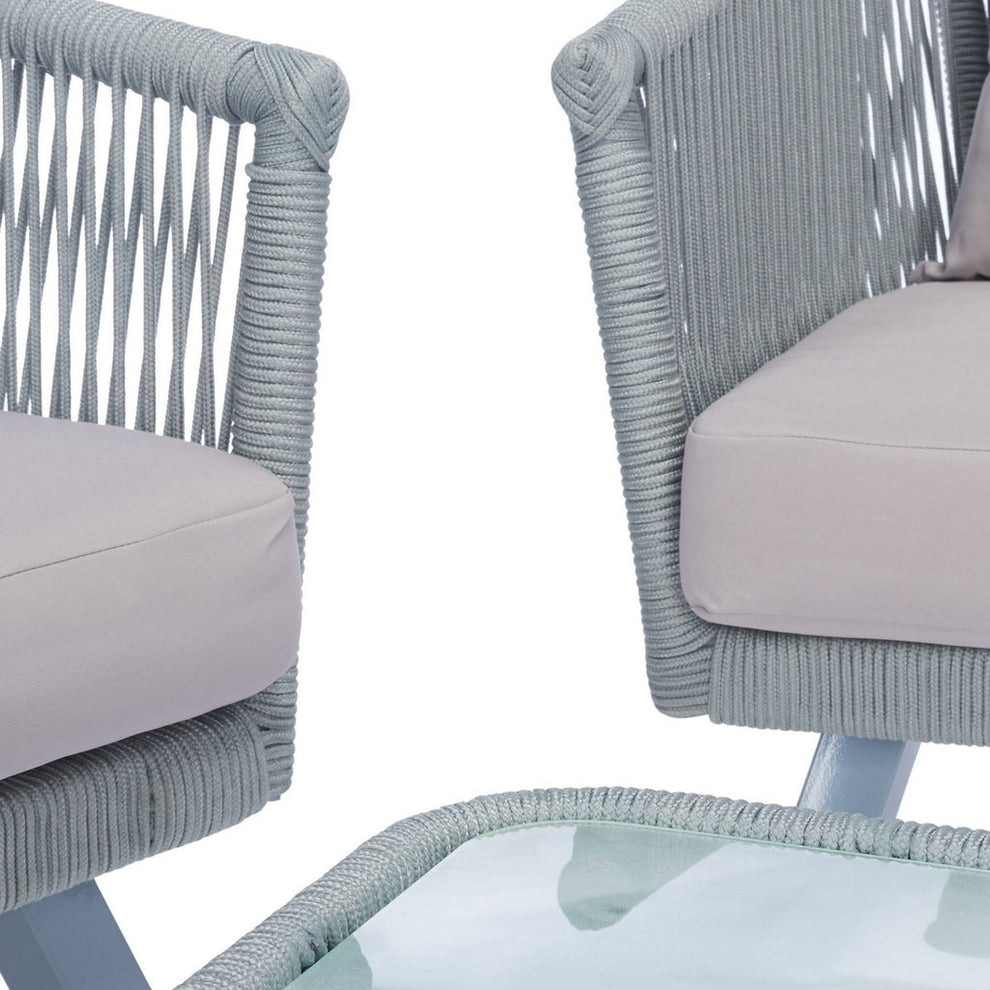 Safavieh Belmi 4Pc Rope Living Set | Outdoor Sofas, Loveseats & Sectionals |  Modishstore  - 4