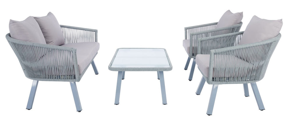 Safavieh Belmi 4Pc Rope Living Set | Outdoor Patio |  Modishstore  - 3