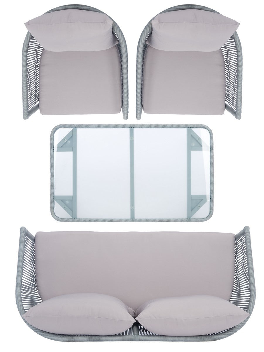 Safavieh Belmi 4Pc Rope Living Set | Outdoor Patio |  Modishstore  - 4