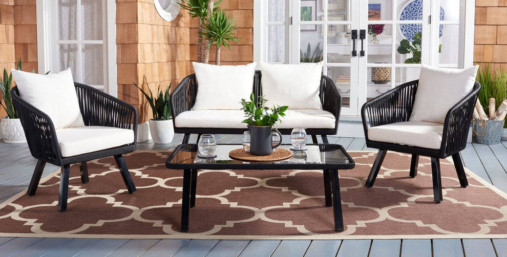 Safavieh Jorda 4Pc Rope Living Set | Outdoor Patio |  Modishstore  - 6
