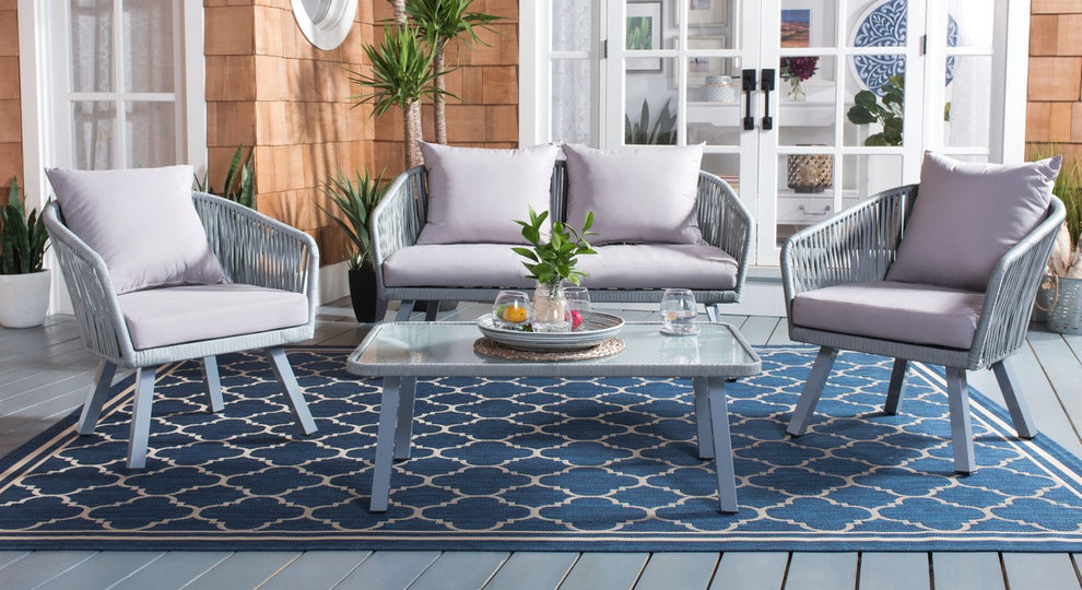 Safavieh Jorda 4Pc Rope Living Set | Outdoor Patio |  Modishstore  - 10