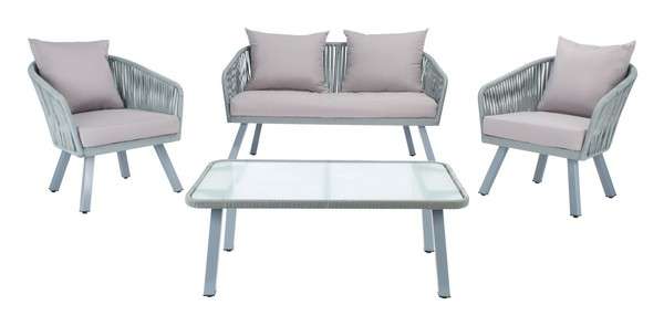 Safavieh Jorda 4Pc Rope Living Set | Outdoor Patio |  Modishstore  - 9